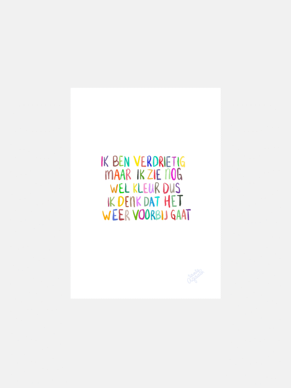 Ik zie nog wel kleur (print)
