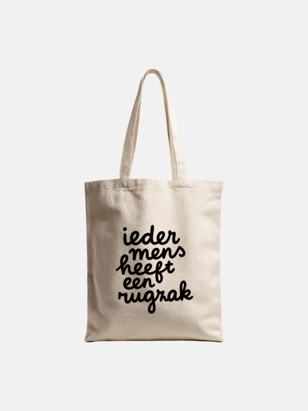 Ieder mens heeft een rugzak (tote bag)