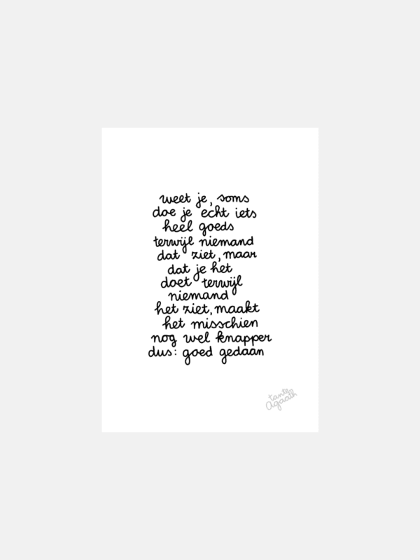 Goed gedaan (print)